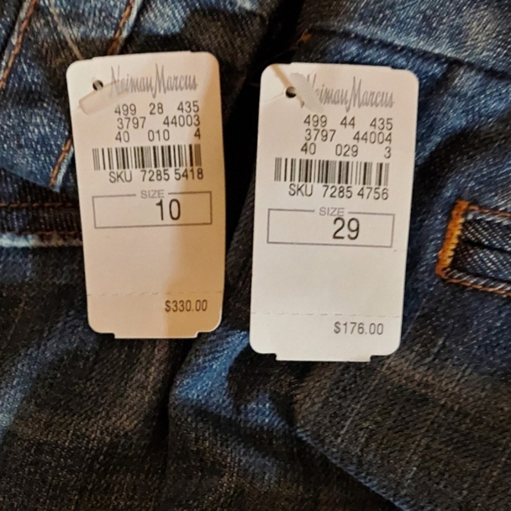 NWT 2 PC Citizens Of Humanity Blue Denim Set ~JACKET sz 10 JEANS sz 29 - Picture 9 of 10